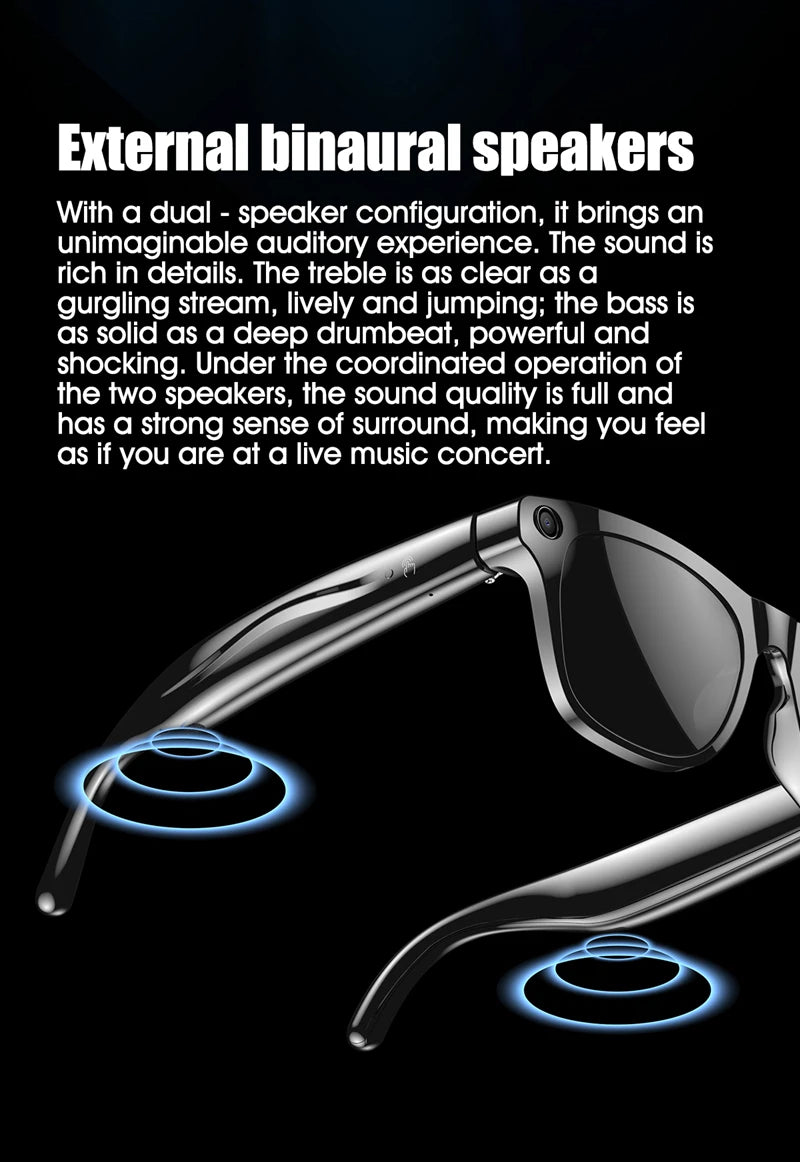 Xiaomi 4K HD Smart Glasses AI GPT Camera Bluetooth Call 260Mah Battery Voice Assistant Translate Identify Objects Smart Glasses