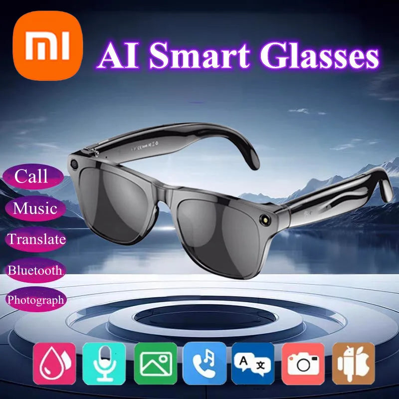 Xiaomi 4K HD Smart Glasses AI GPT Camera Bluetooth Call 260Mah Battery Voice Assistant Translate Identify Objects Smart Glasses