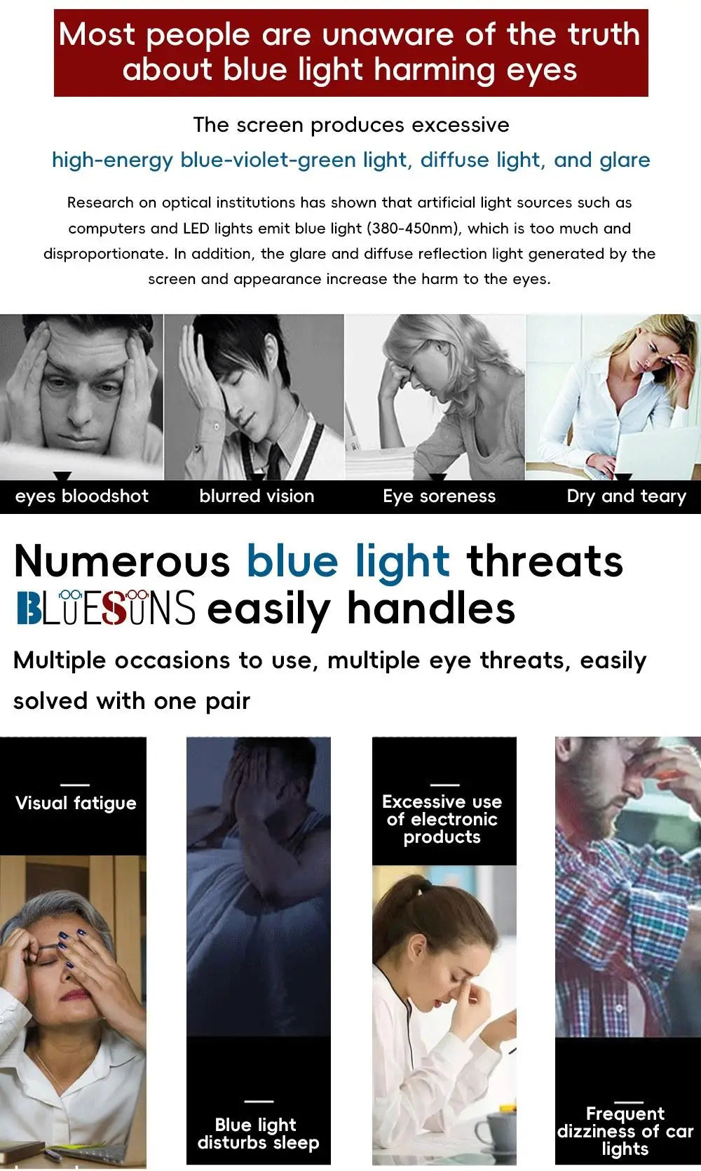 New blue light blocking glasses with red and orange lenses for fatigue protection and fashionable design wearing during gaming