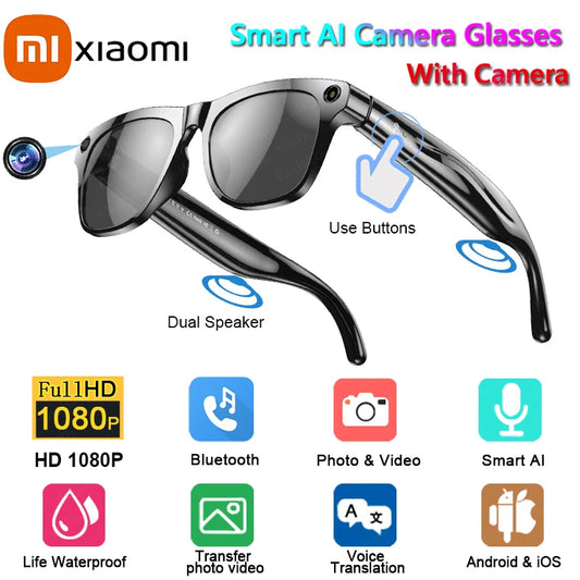 Xiaomi AI Smart Glasses Chat GPT 4K HD Camera Glasses Bluetooth Call 260Mah Battery Voice Assistant Navigation Waterproof